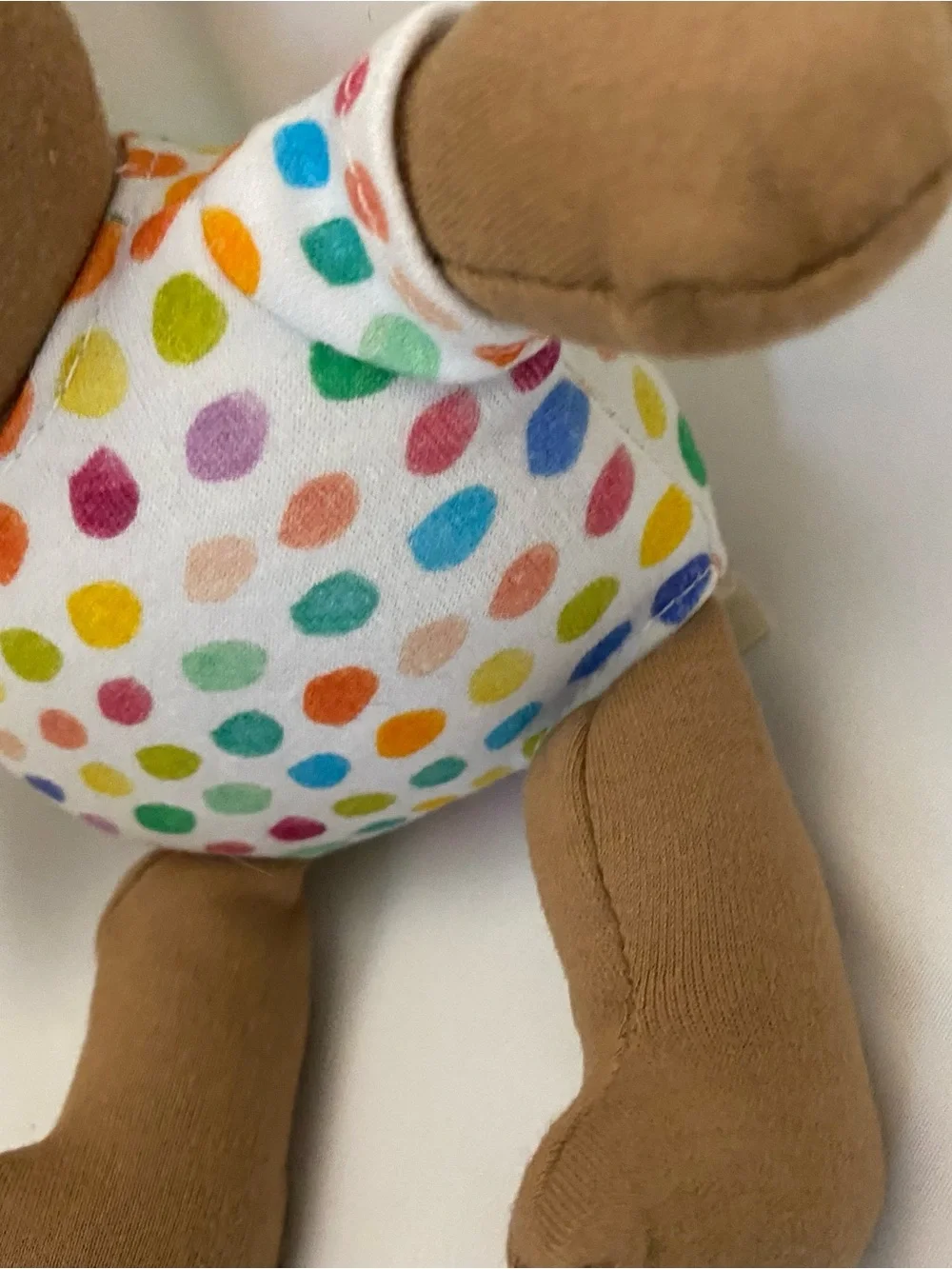 Lovevery Baby Doll Organic Cotton Plush Black Hair Brown Skin Montessori 8”